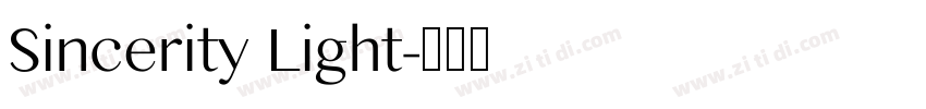 Sincerity Light字体转换